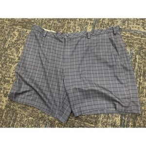 Reebok Golf Mens Gray Plaid Performance Shorts Size 56 Stretch lil snag See pic